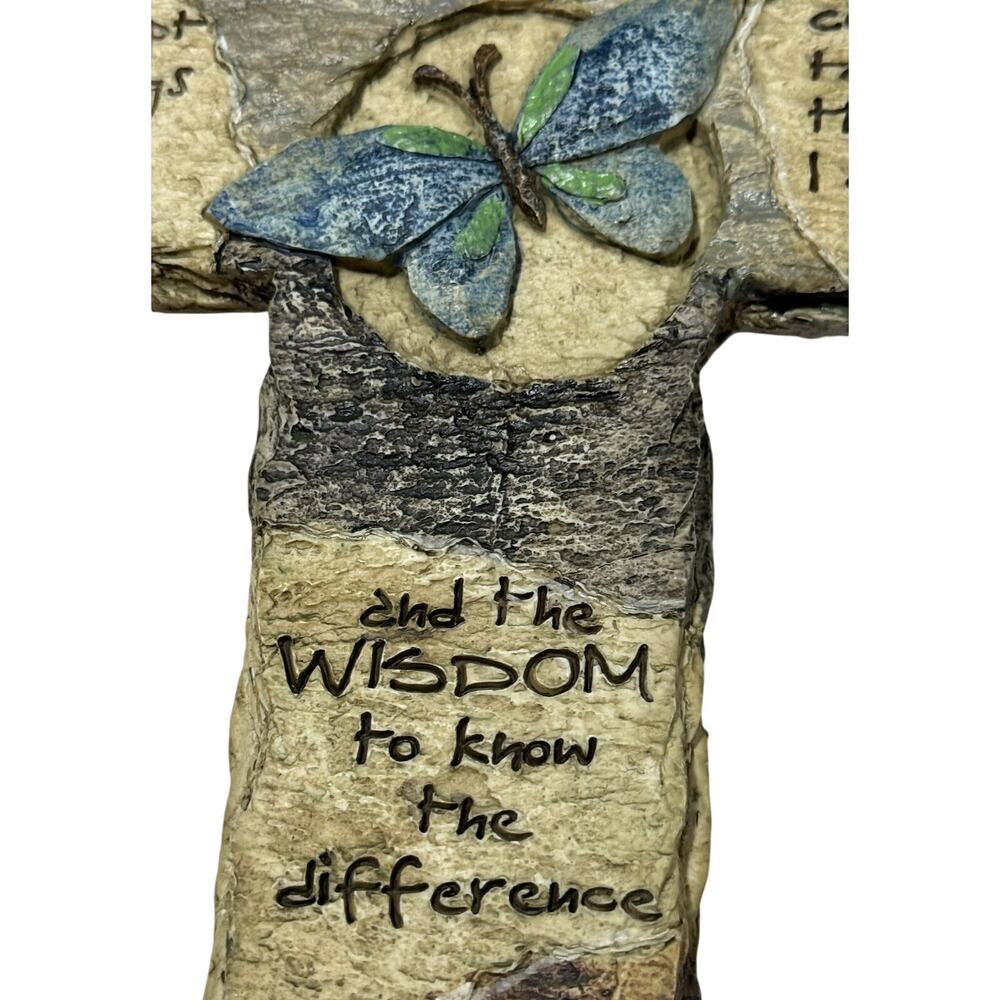 3D RESIN CROSS OF CHRIST "God Grant Me The Serenity..." Standing Cross